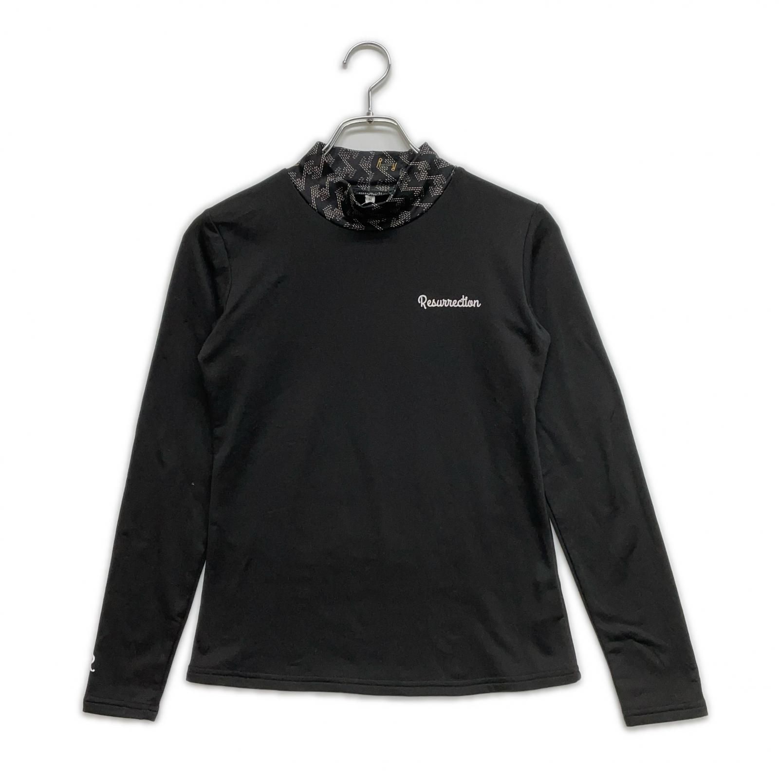 レザレクション Resurrection シャツ 黒 ブラック モックネック レザレクション Resurrection シャツ 黒 ブラック モックネック