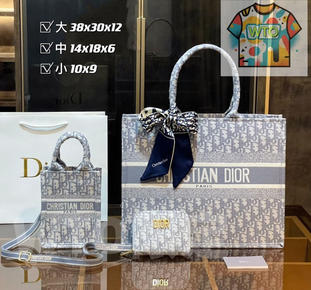Christian Dior クリスチャンディオール トートバッグ ショルダーバッグ 財布 3点セットバッグ| | --WTO輸入3