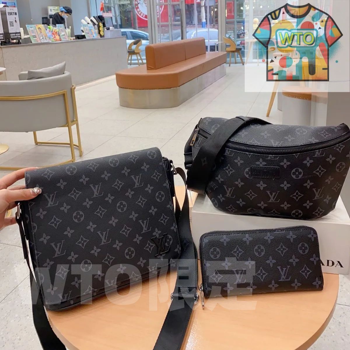 LOUIS VUITTON ルイヴィトン メンズ ウエストポーチ ショルダーバッグ 財布 3点セットバッグ｜ ｜ --WTO輸入3