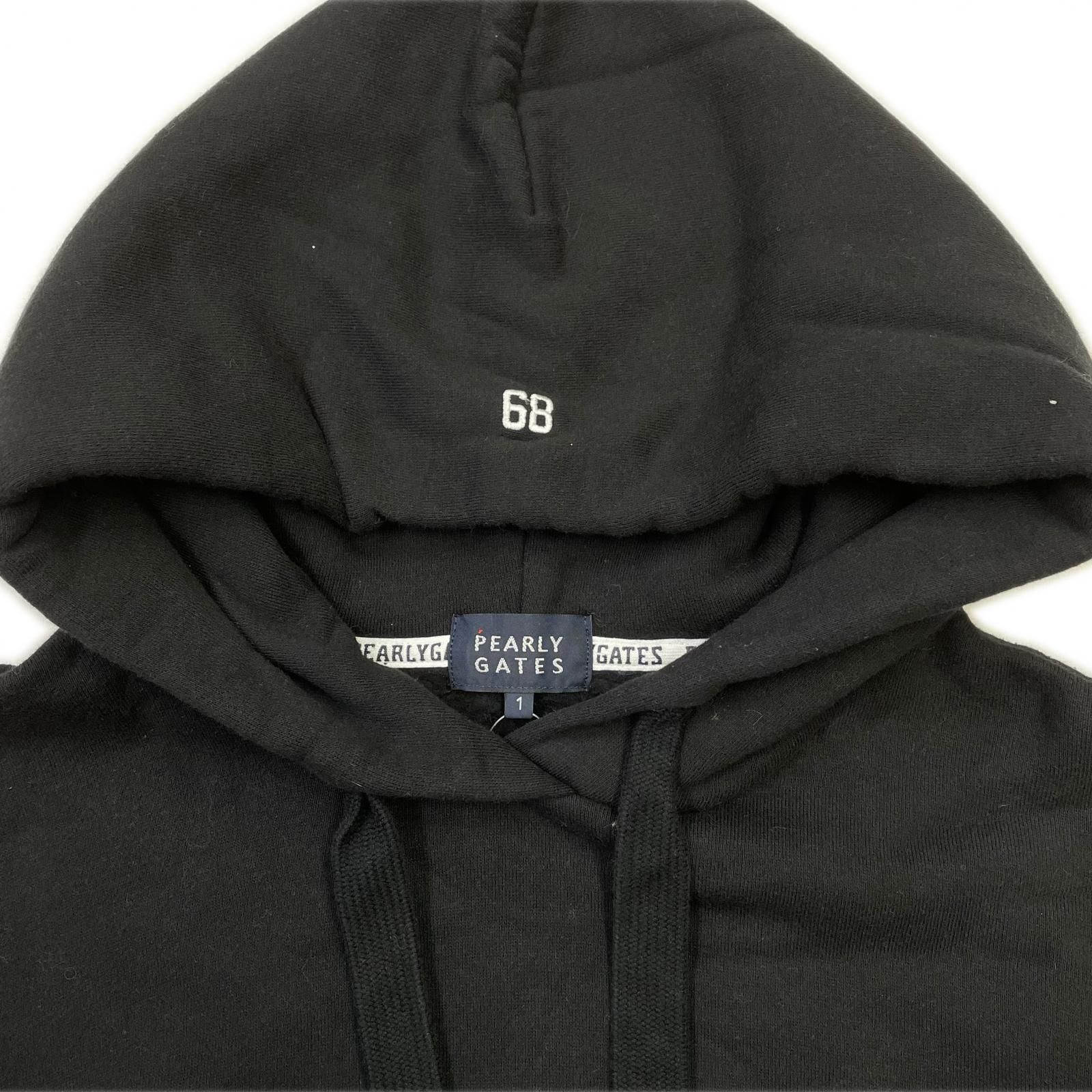 パーリーゲイツ パーカー 黒 ブラック 4 裏起毛 色褪せ無し 秋冬
