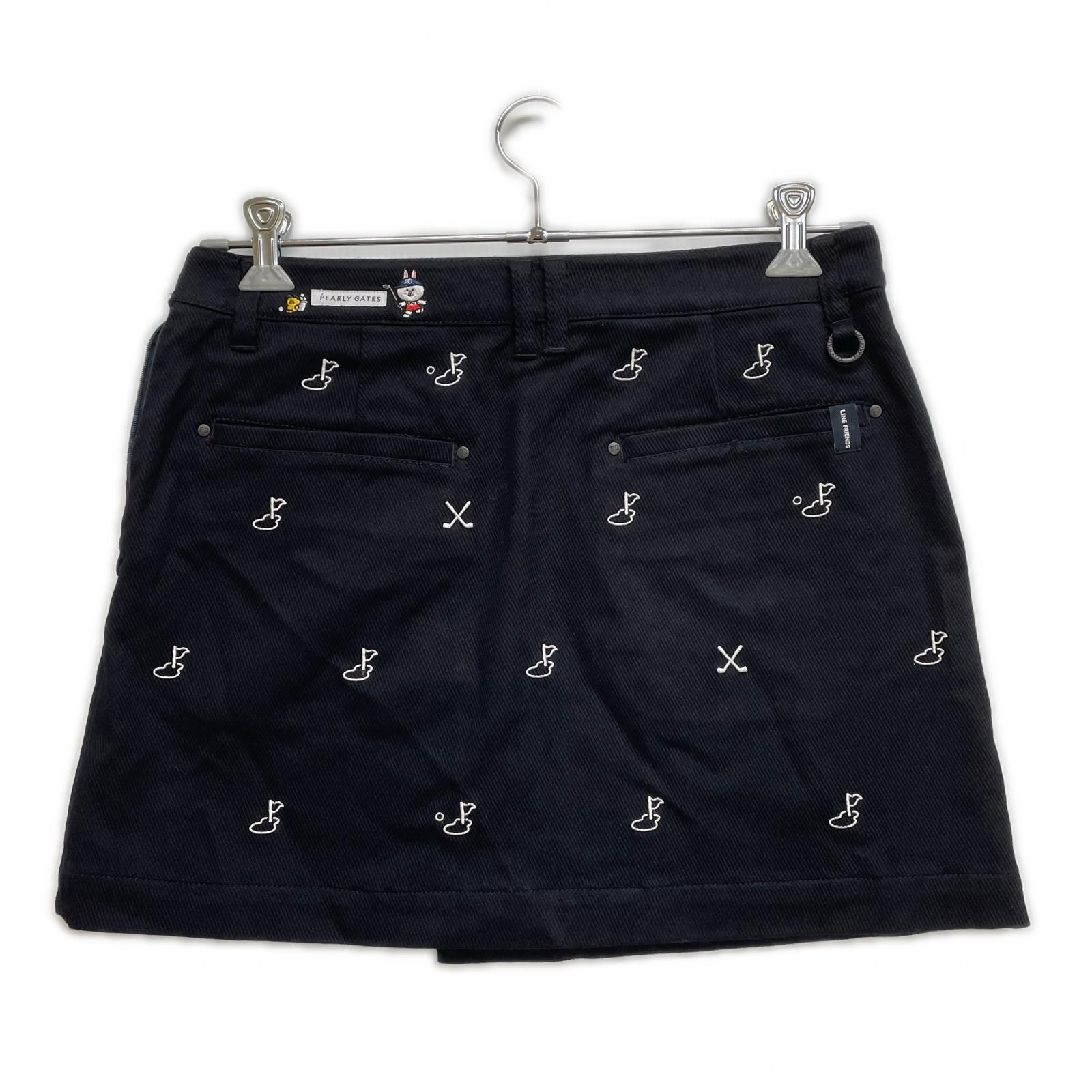 レディース パーリーゲイツ PEARLY GATES スカート 2 L 濃紺 ネイビー LINE FRIENDS 総柄