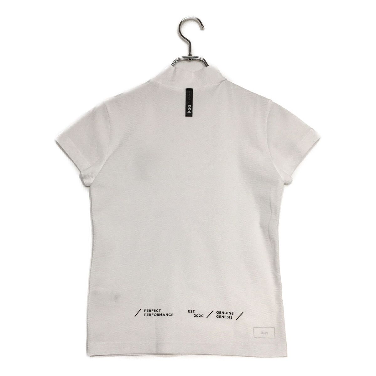 レディース ピージージー PGG 半袖シャツ 0 S 白 ホワイト モックネック メッシュ