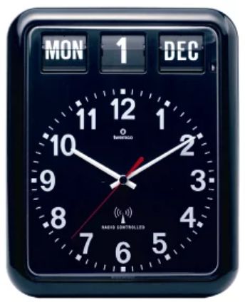 TWEMCO (トゥエンコ) RC-12A ブラック 電波掛け時計 パーペチュアル