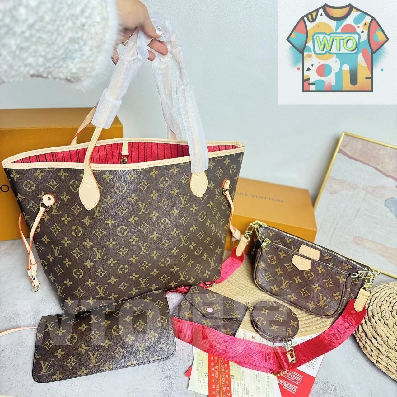 LOUIS VUITTON ルイヴィトン トートバッグ ショルダーバッグ 財布 3点セットバッグ｜ ｜ --WTO輸入3
