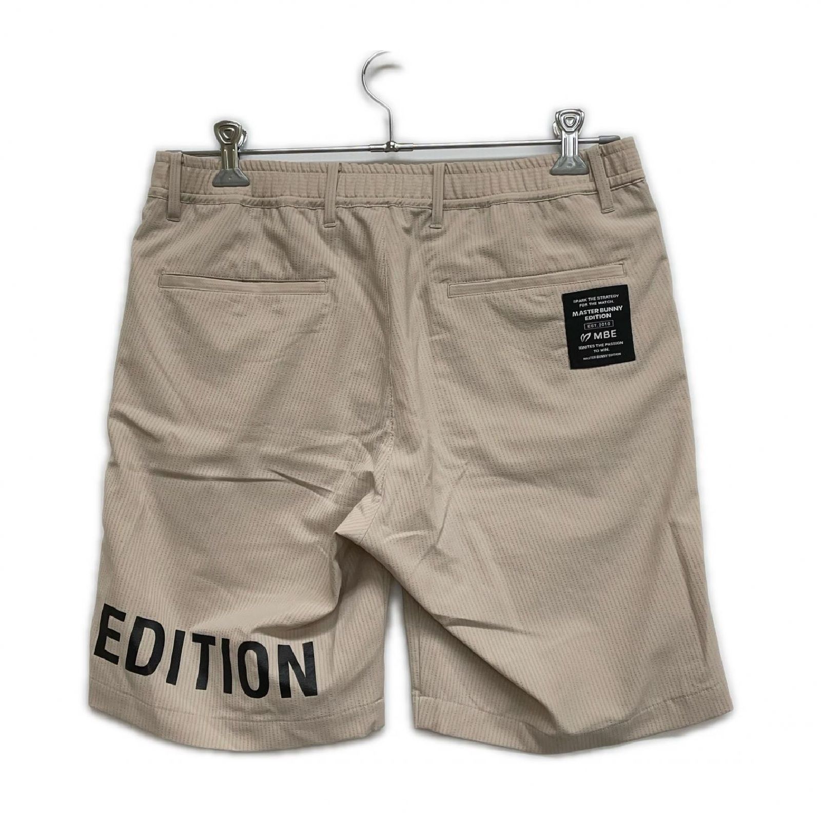 メンズ マスターバニーエディション MASTER BUNNY EDITION ハーフパンツ 5 L ベージュ ストライプ