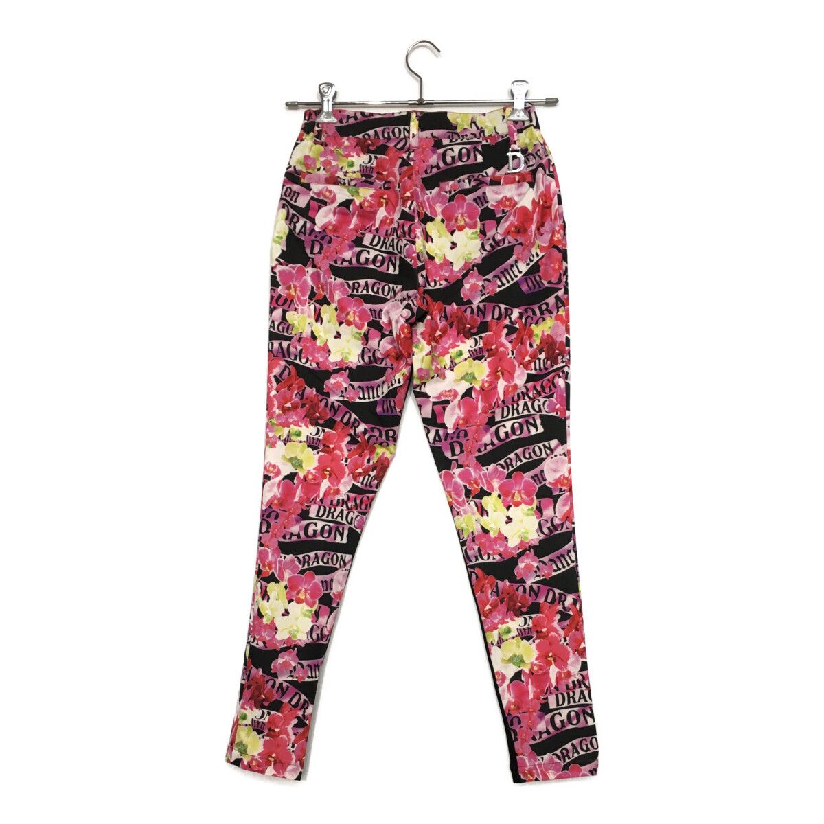 レディース ダンスウィズドラゴン DANCE WITH DRAGON パンツ 2 M ピンク系 黒 花柄 総柄 2025春