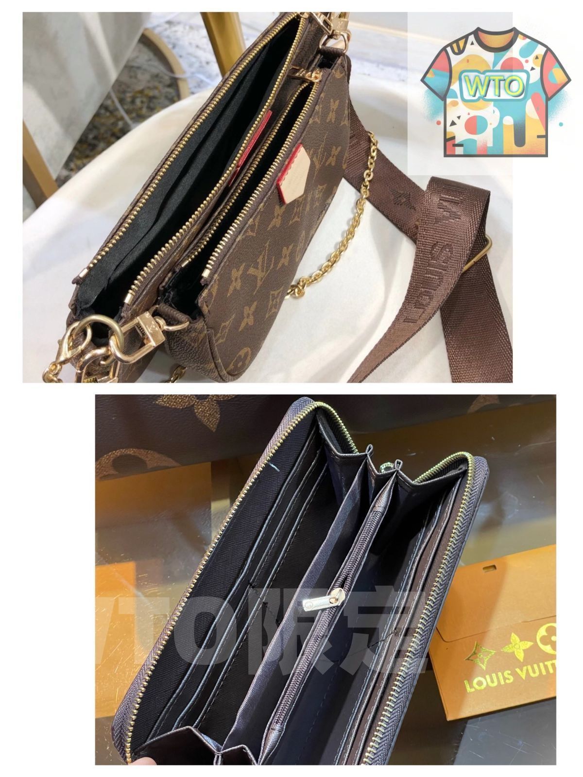 上 LOUIS VUITTON ルイヴィトン ショルダーバッグ ハンドバッグ 財布 3点セット オンザゴー MM｜ ｜ --WTO輸入3 GINKGOPHARMACY_COM