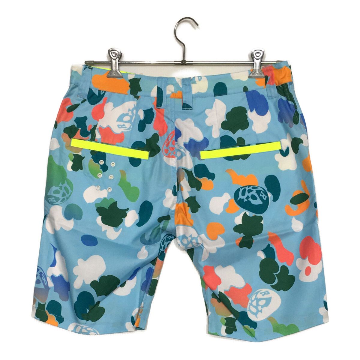 メンズ ラッセルノ ハーフパンツ 6 LL 水色 総柄 ルチャ