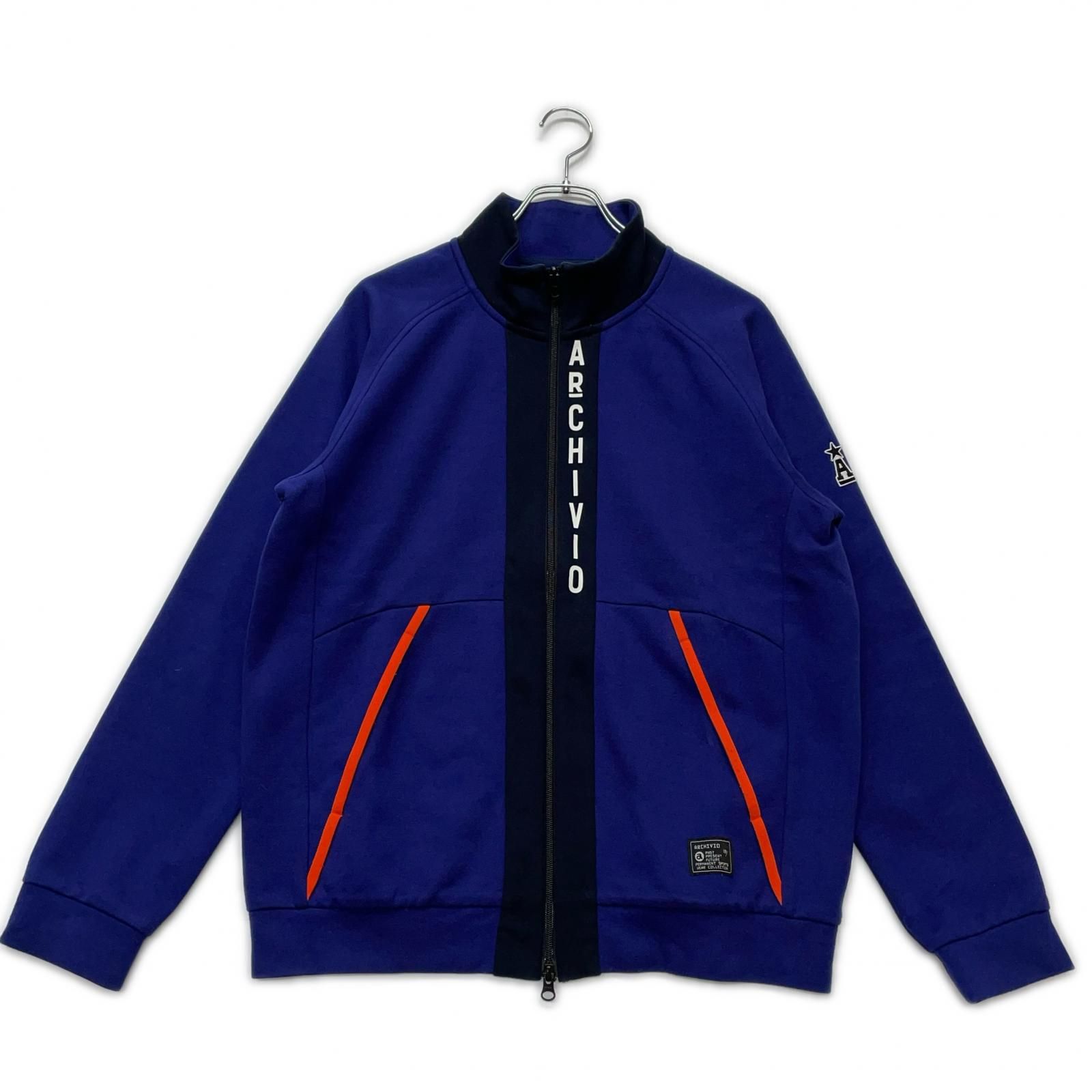 メンズ アルチビオ archivio ブルゾン 48 L 青 長袖 ダブルジップ