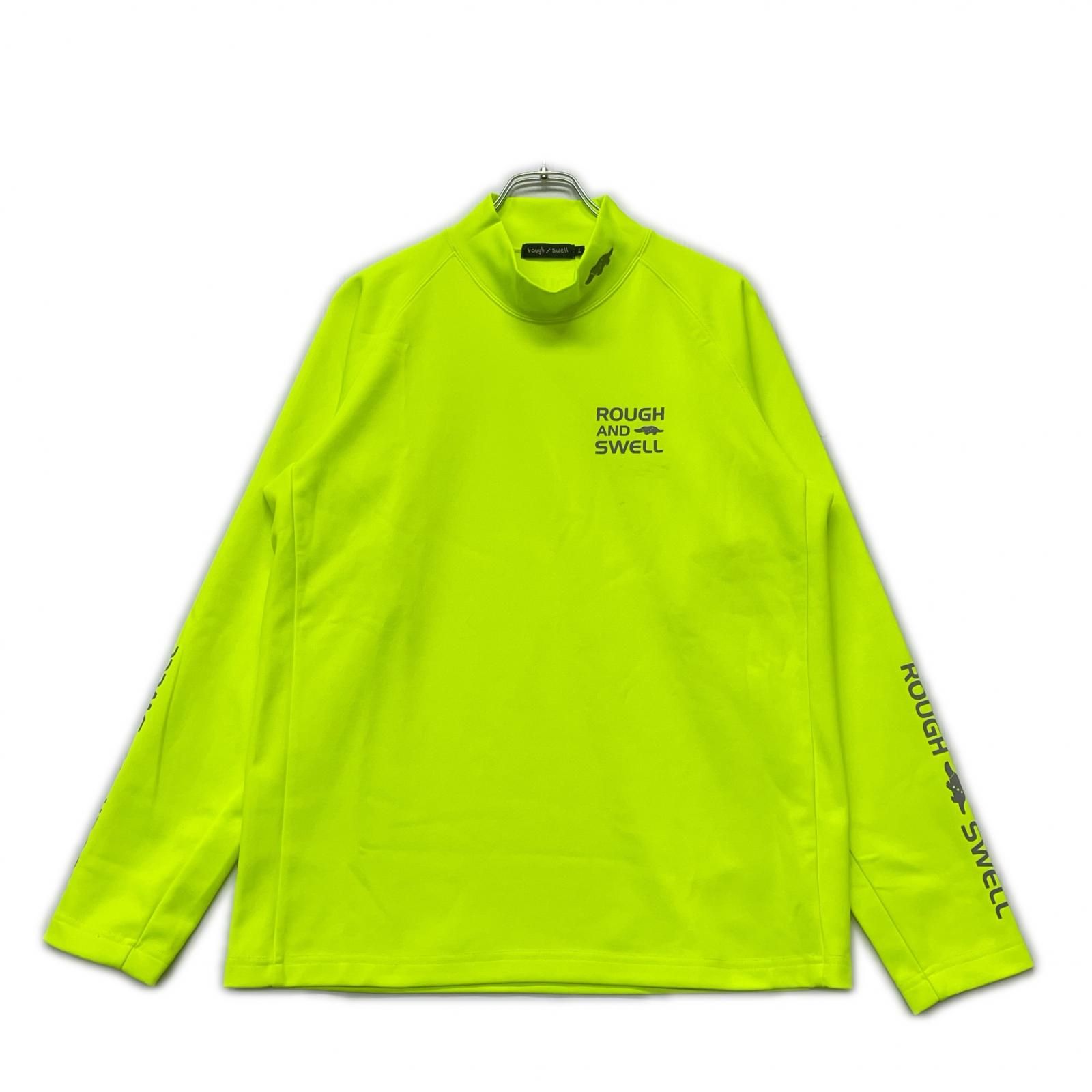 メンズ ラフ&スウェル rough-swell カットソー L ネオン 長袖 モックネック 裏起毛