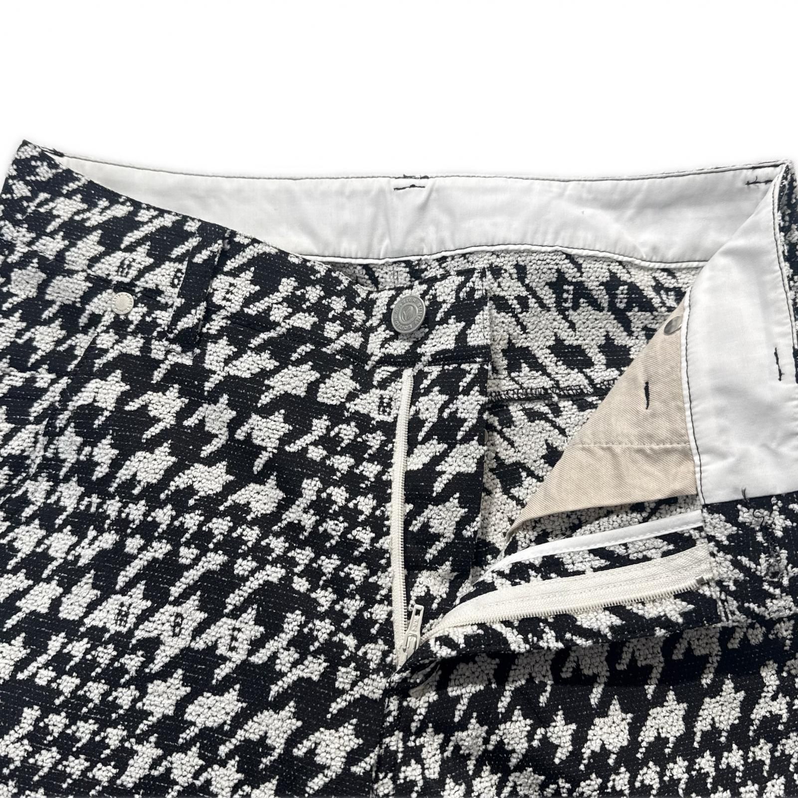  レディース マスターバニーエディション MASTER BUNNY EDITION パンツ 0 S 黒×白 千鳥格子 パンツ レディースウェア