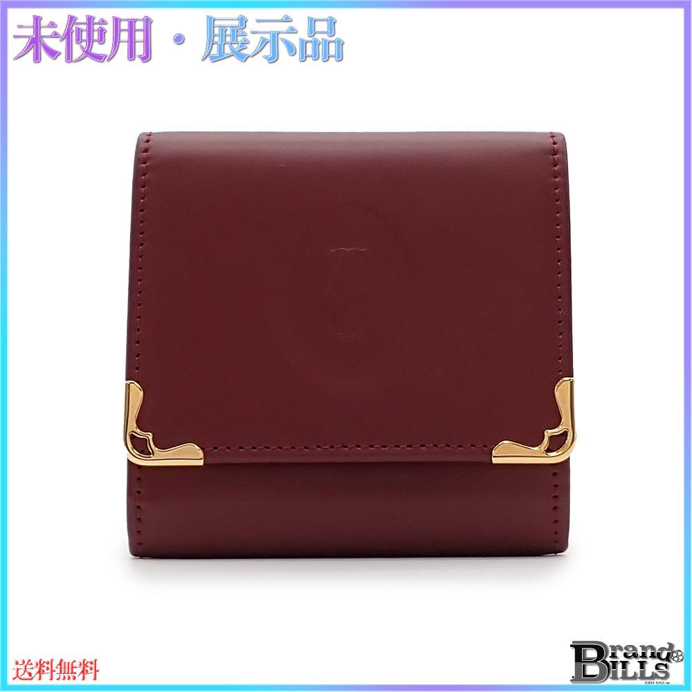 カルティエ マストライン コインケース 小銭入れ レザー ボルドー