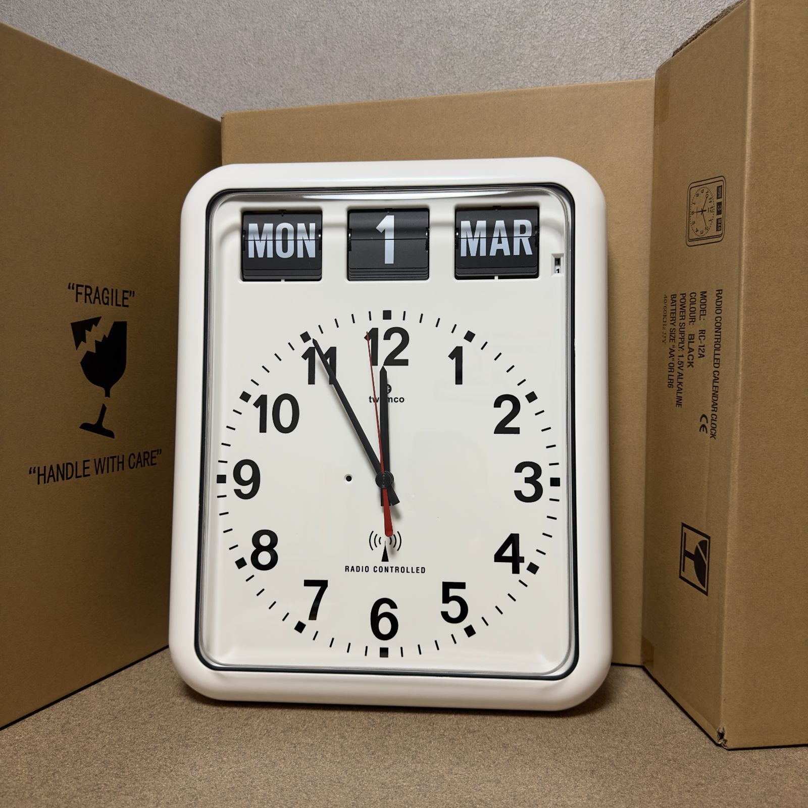 新品　TWEMCO 電波掛時計  トゥエンコ ブラック RC-12A 楽天市場】【20時〜ポイント最大55倍＆10%OFFクーポンは21日9:59迄