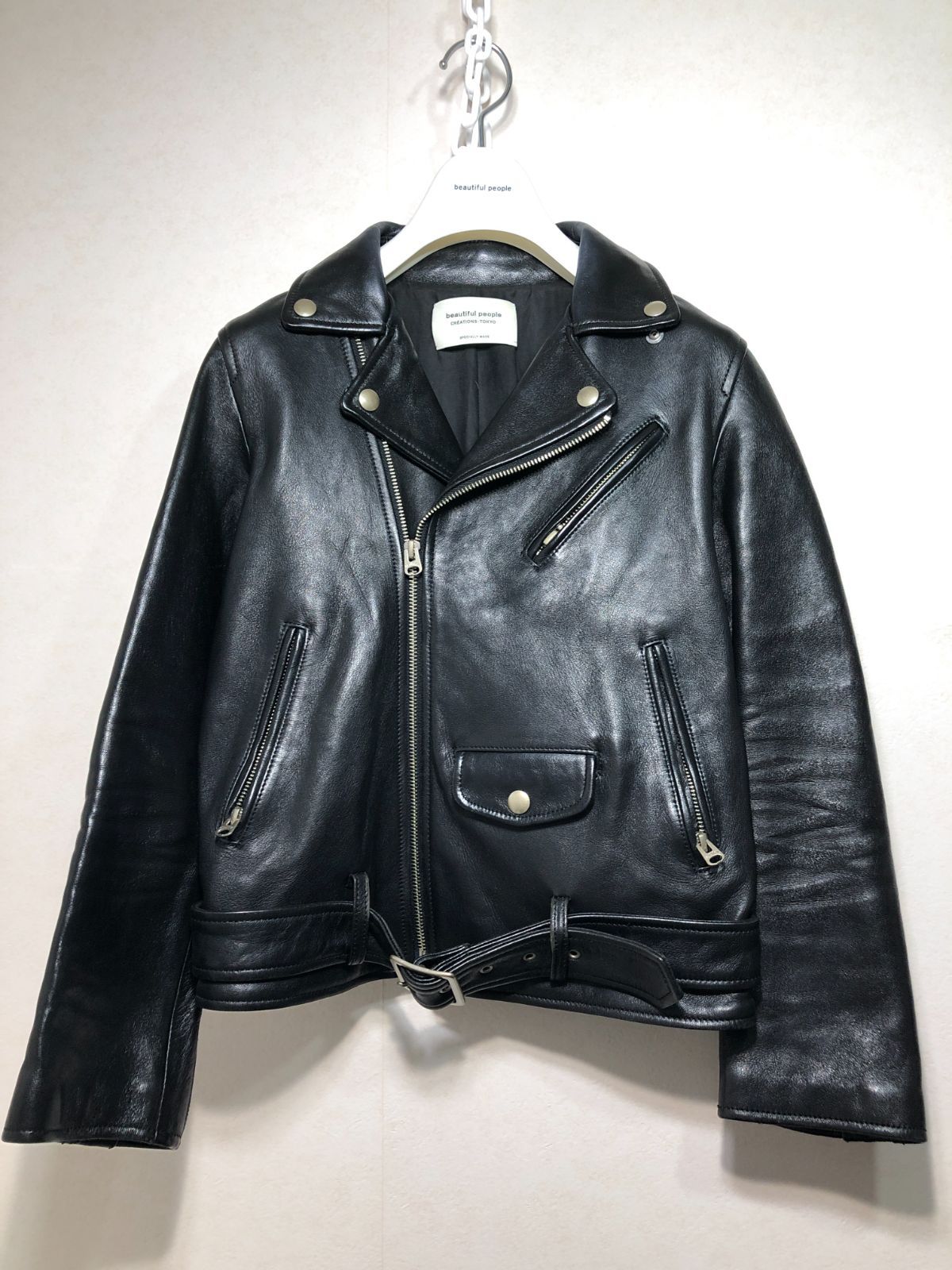 081141 beautiful people レザー ダブル ライダース 150