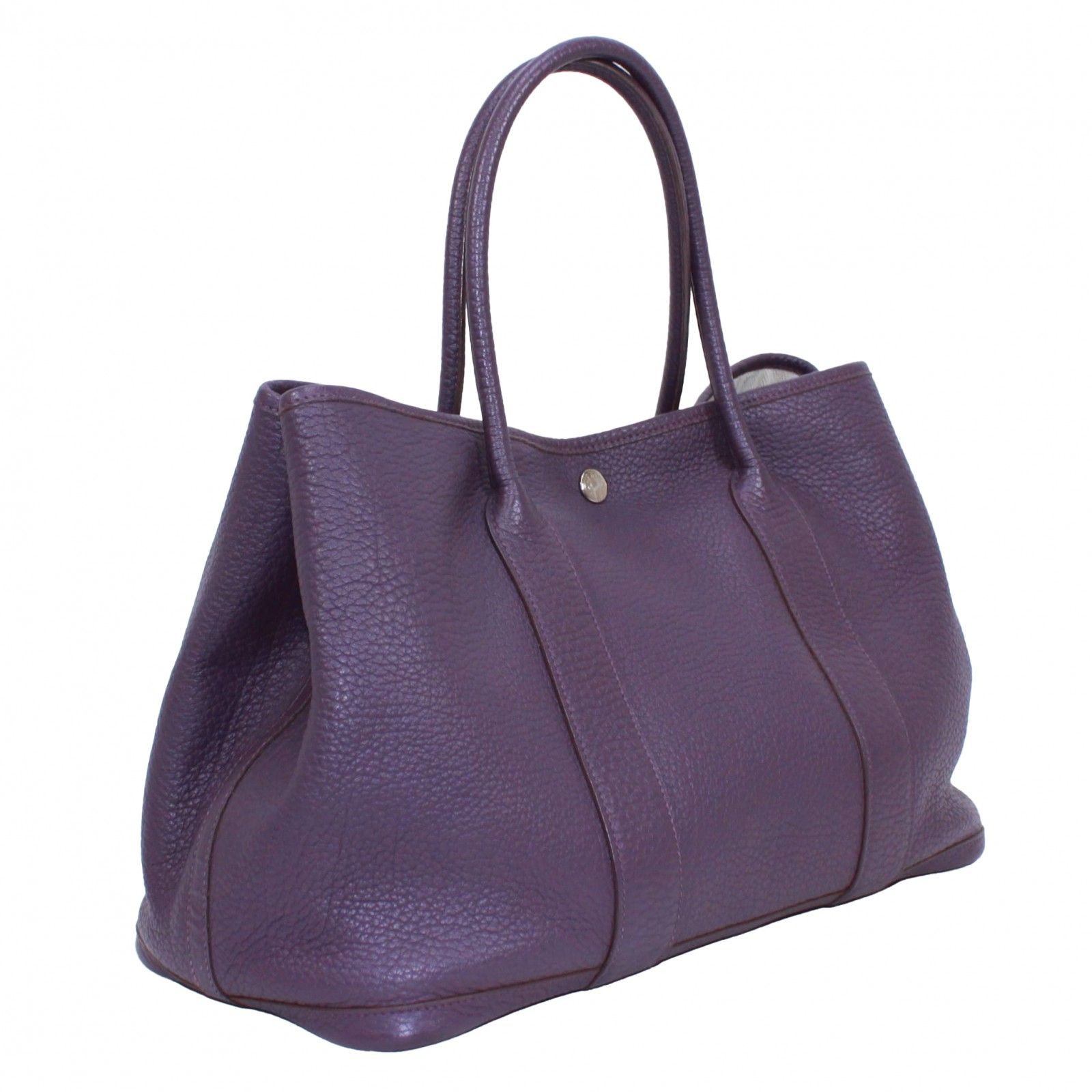 HERMES エルメス ガーデンパーティPM トートバッグ フィヨルド カシス パープル P刻印刻印 レディース