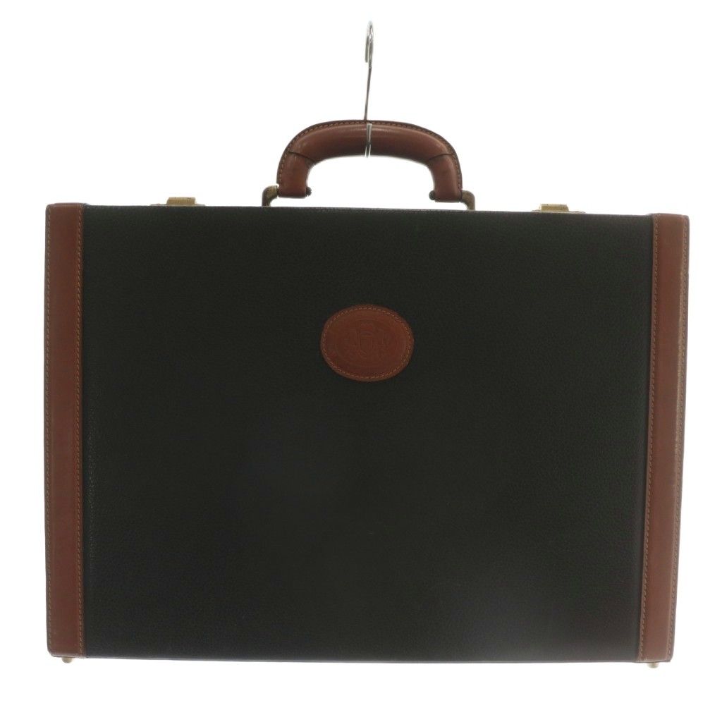 ア テストーニ a.testoni アタッシュケース ビジネスバッグ ブリーフケース トランク レザー ダイヤル式 ロゴ 黒 ブラック 茶色 ブラウン XZ GY18