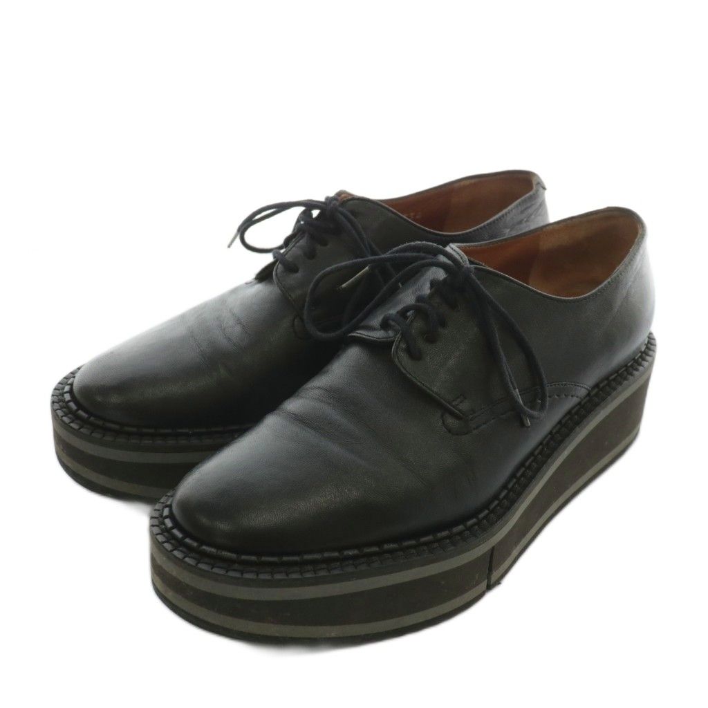 クレジュリー*37* ウェッジソール メタリック ダービーシューズ クレジュリー*37* ウェッジソール メタリック ダービーシューズ