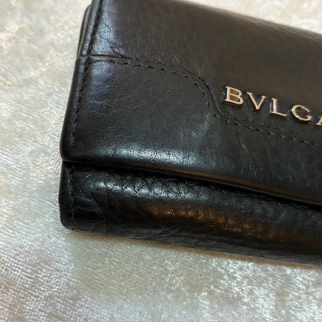 ブルガリ BVLGARI ブラックレザー メタルエンブレム 6連キーケース