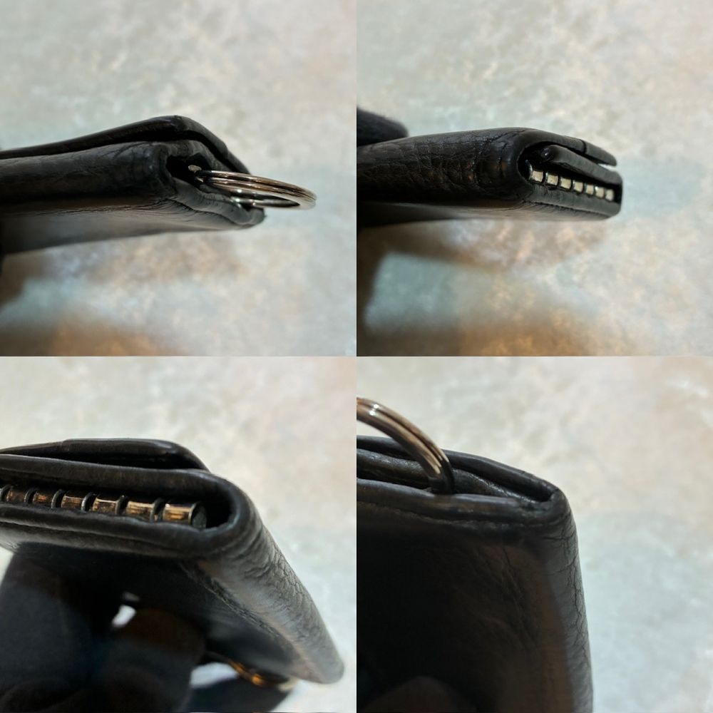 ブルガリ BVLGARI ブラックレザー メタルエンブレム 6連キーケース