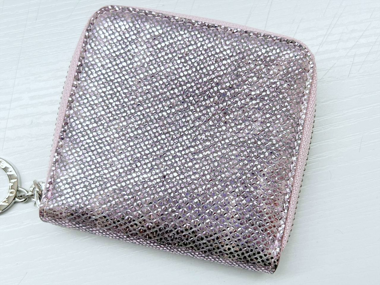 BVLGARI ブルガリ ブルガリブルガリ ジップ コインケース シルバーピンク