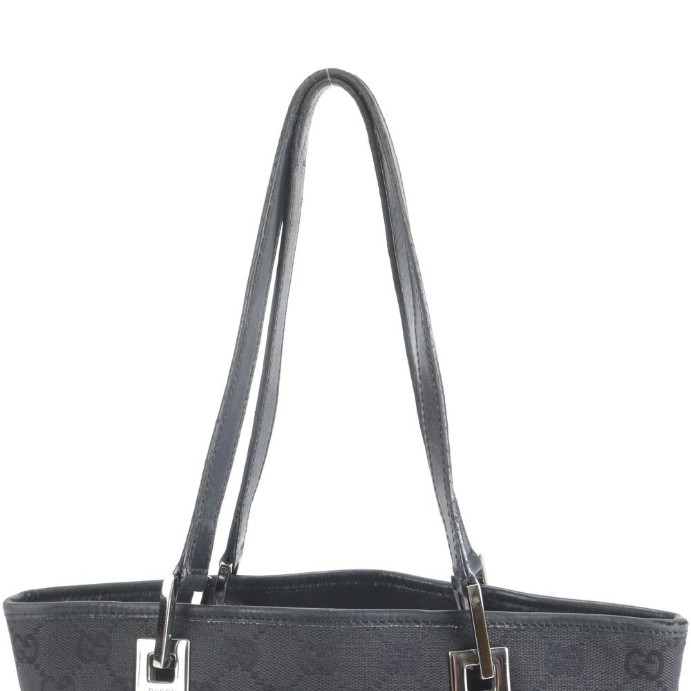 グッチ GG キャンバス レザー トート バッグ 肩掛け ショルダー 31244 ブラック 黒 本革 レディース RRE CZ30-7