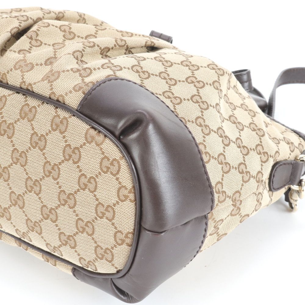 グッチ GG キャンバス スーキー レザー 2WAY トート バッグ 斜め掛け ショルダー 247902 ブラウン レディース RRE CZ15-10 GINKGOPHARMACY_COM
