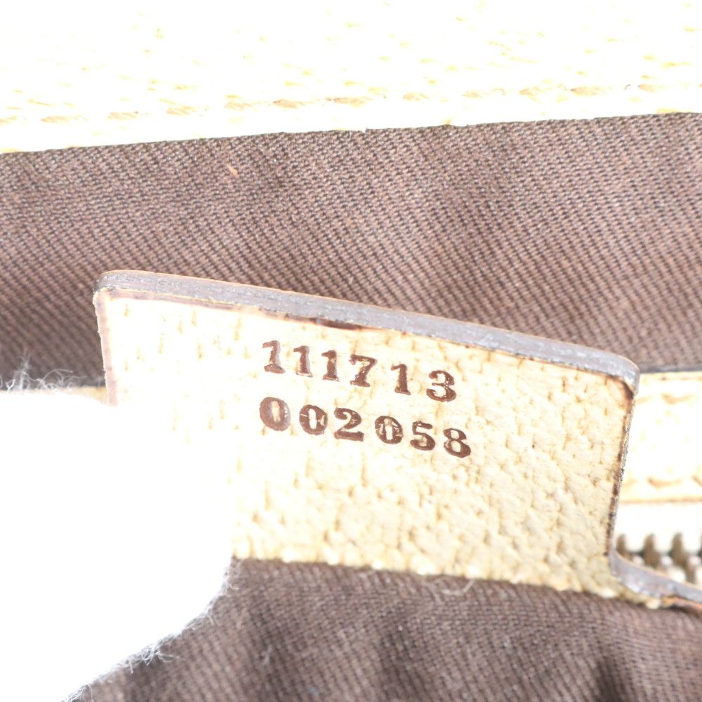  グッチ GG キャンバス バンブー レザー トート バッグ 肩掛け ショルダー 111713 ゴールド 金具 ベージュ レディース EEE CZ 31-7 トートバッグ バッグ