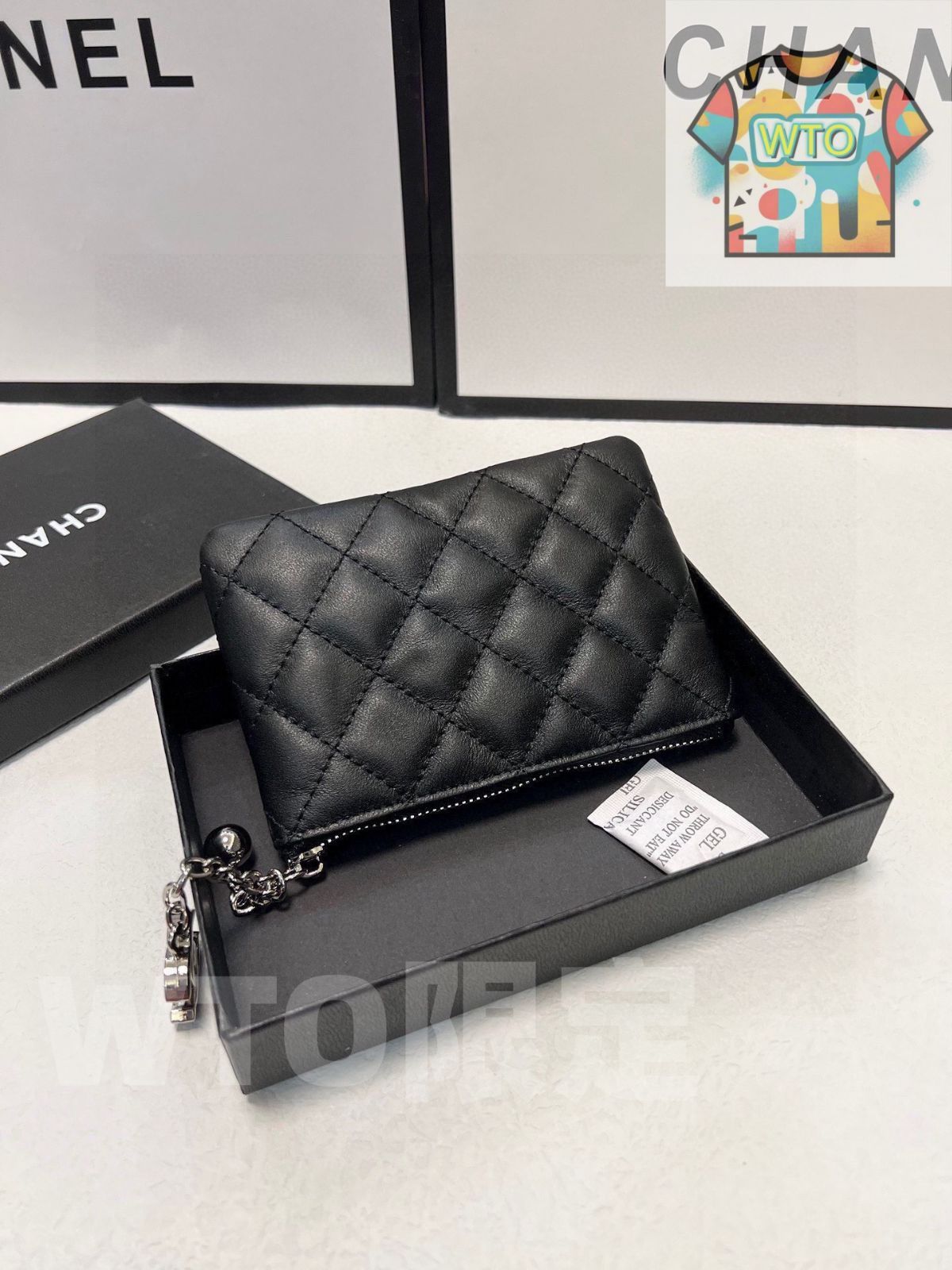 シャネル ラムスキン コインケース 14.5×9cm フルレザー ボックス付き -WT0輸入