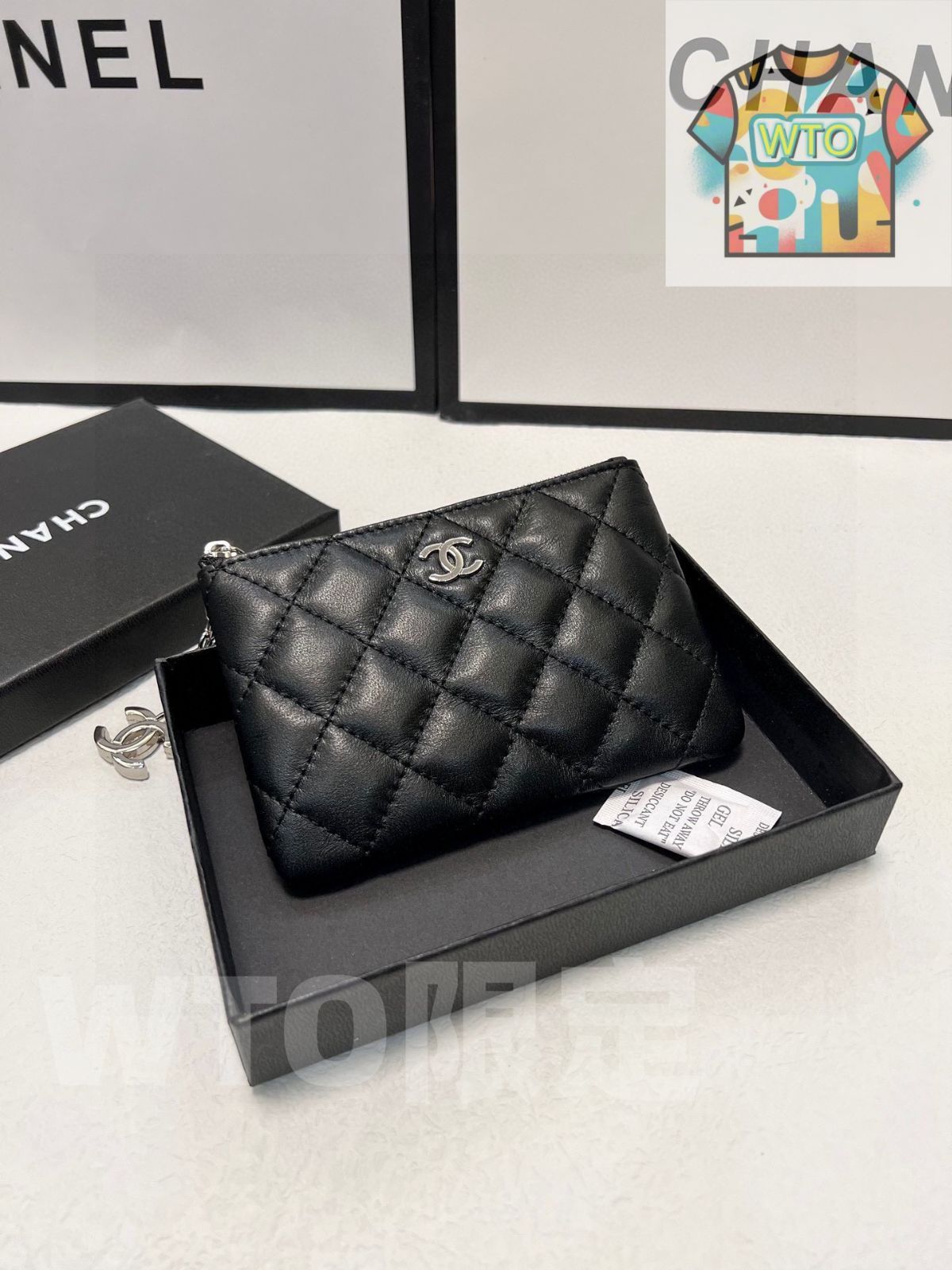 シャネル ラムスキン コインケース 14.5×9cm フルレザー ボックス付き -WT0輸入