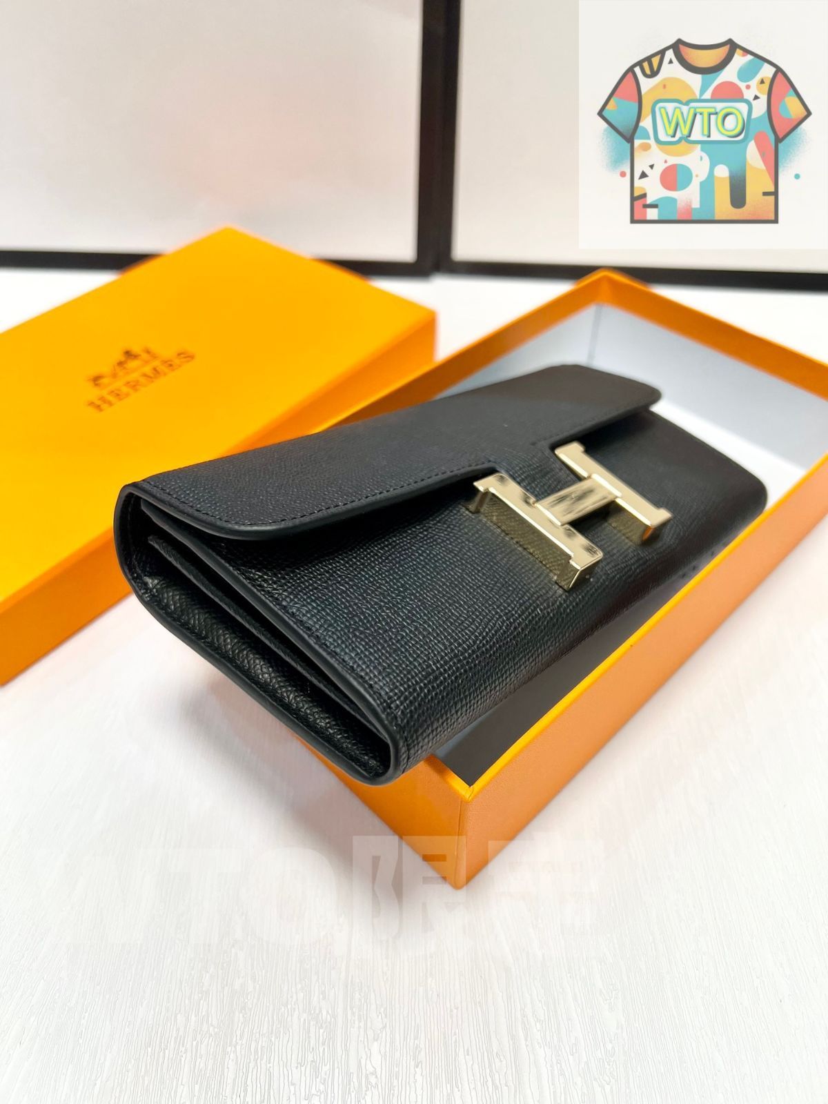 エルメス クロスレザー ウォレット 19×10cm 高品質レザー ボックス付き -WT0輸入