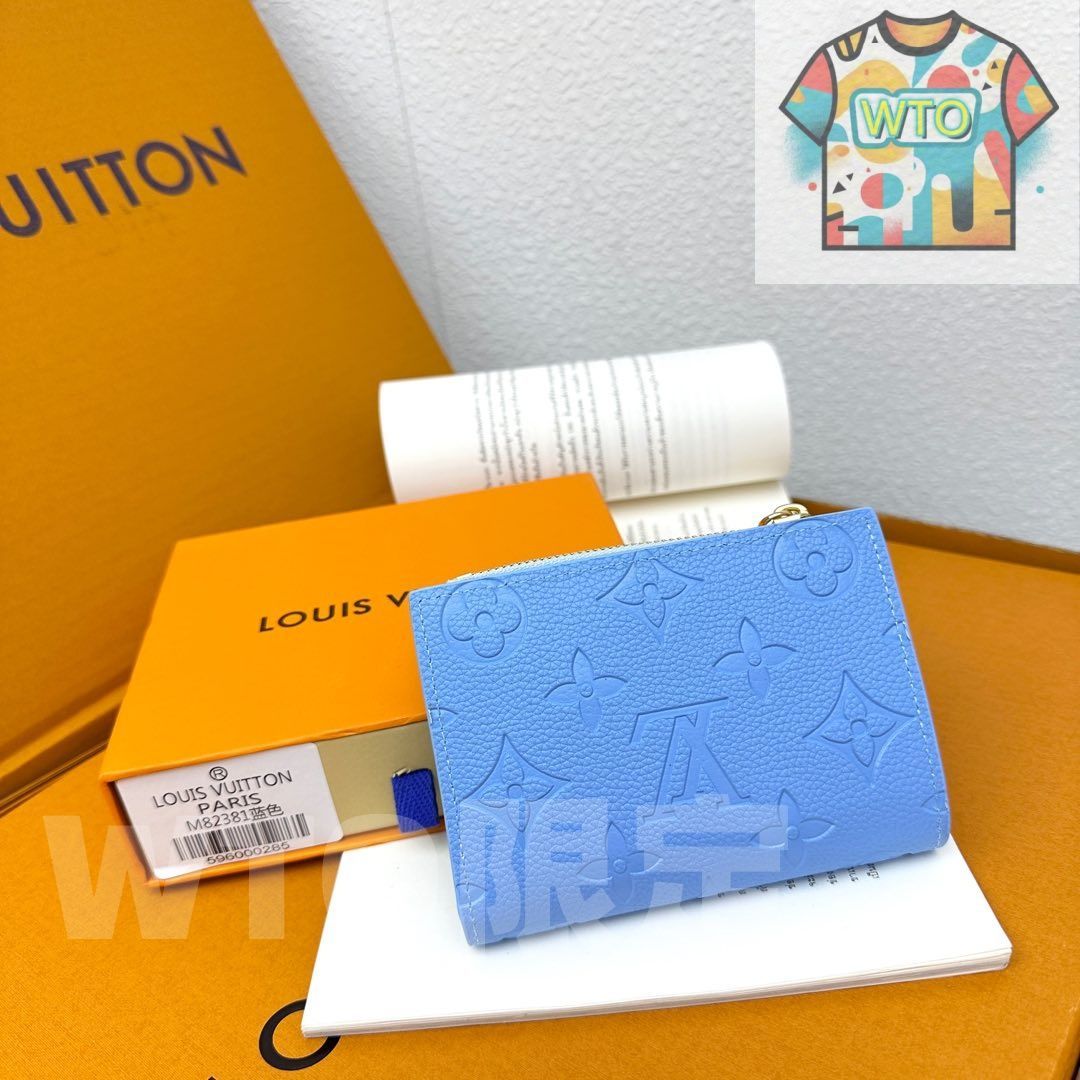 LV ルイヴィトン ポルトフィーユ リサ モノグラムエンプレイントレザー コンパクトウォレット 9×11.5×1.5cm -WTO輸入
