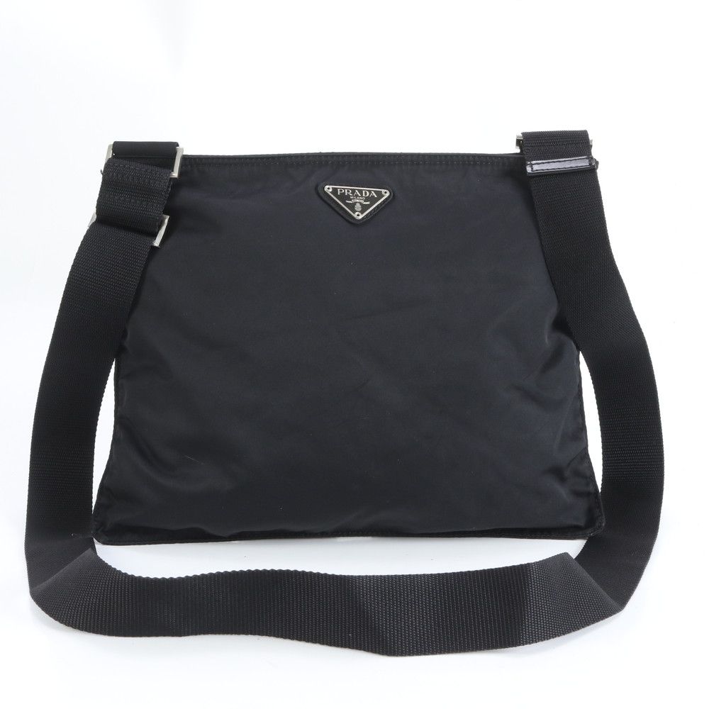 プラダ テスート ナイロン 三角 トライアングル ロゴ レザー ショルダーバッグ 斜め掛け メッセンジャー メンズ EEE CZ28-5