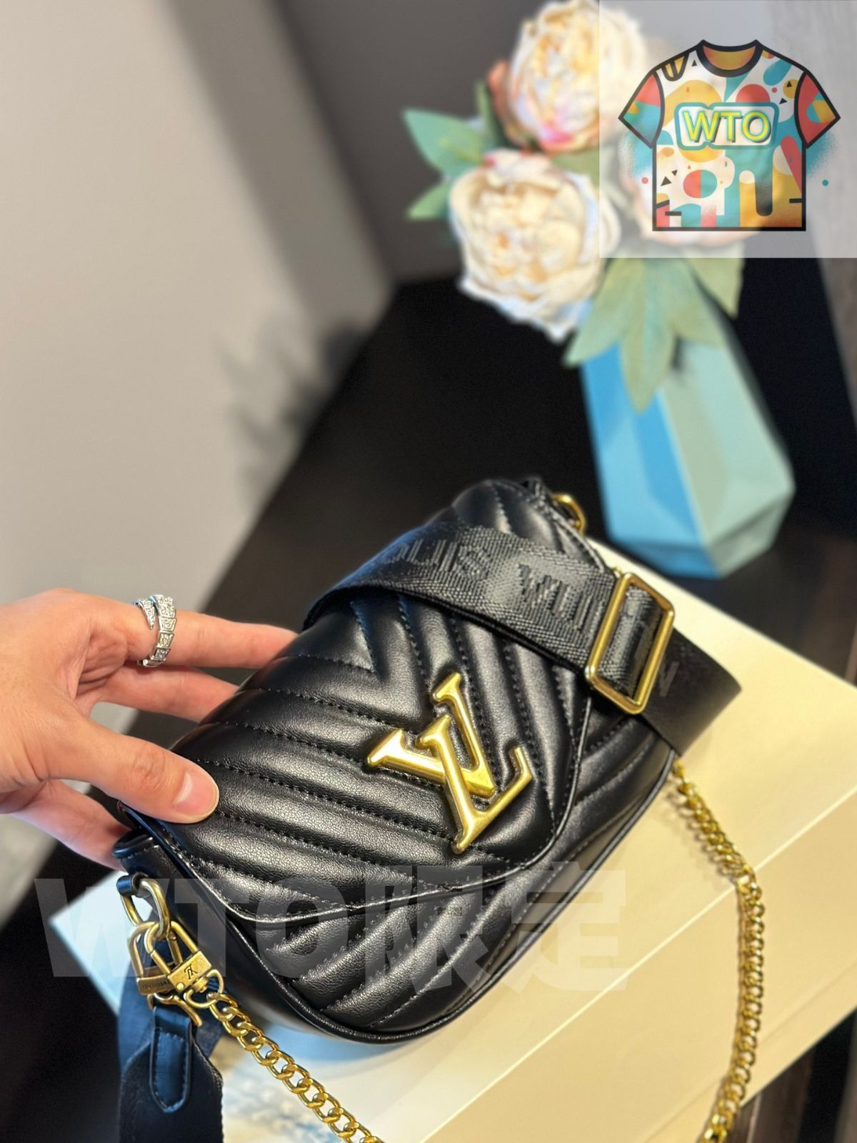 ルイ ヴィトン マルチポシェット ニューウェーブ 21×13×6.5cm 折りたたみボックス付き -WT0輸入