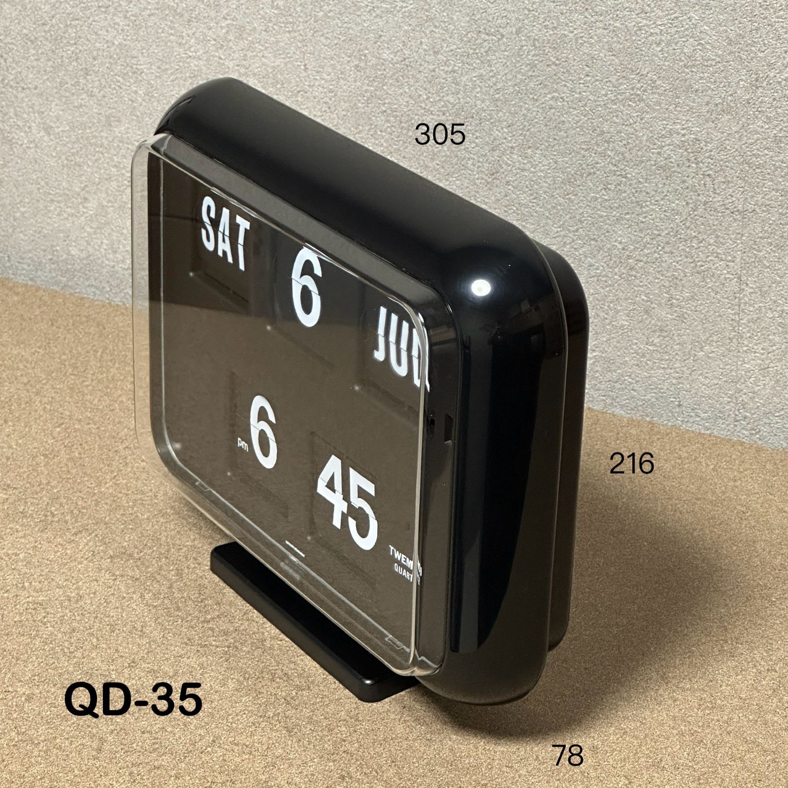 ★動作品★TWEMCO トゥエンコ パタパタ時計QD-35 ブラック 黒 楽天市場】【ポイント最大55倍＆最大2000円OFFクーポン！】TWEMCO