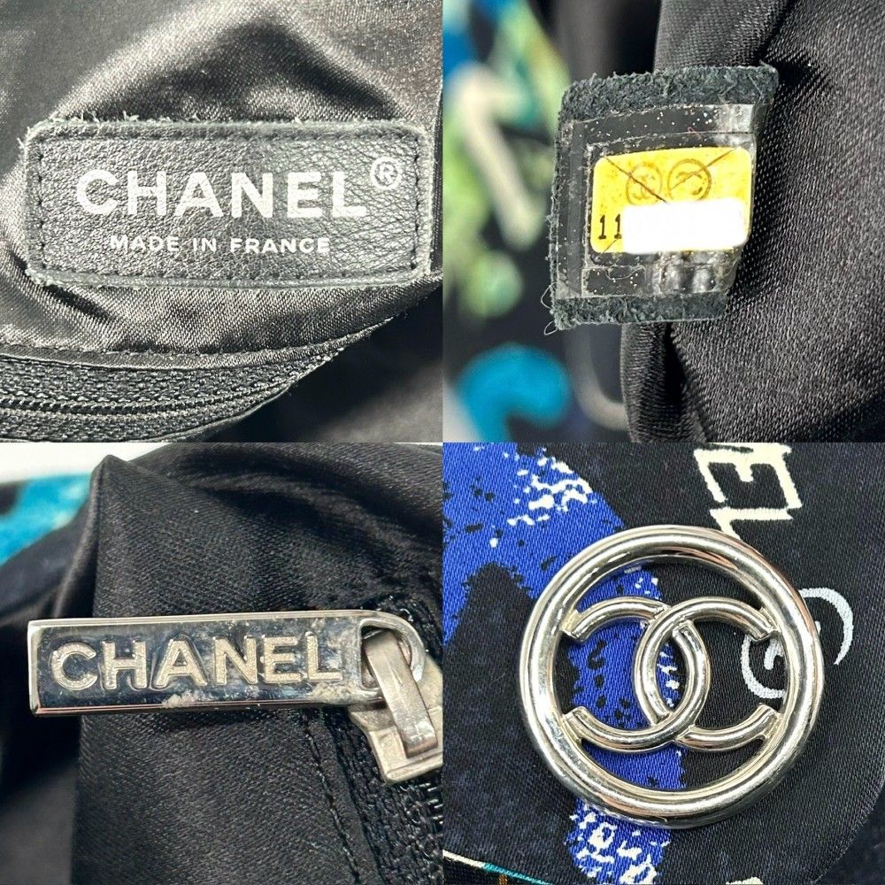 業界最安値に挑戦！！ シャネル ハンドバッグ レディース ハワイ ココマーク 肩掛け CHANEL キャンバス ブラック 黒 ブルー 青 シルバー金具 品