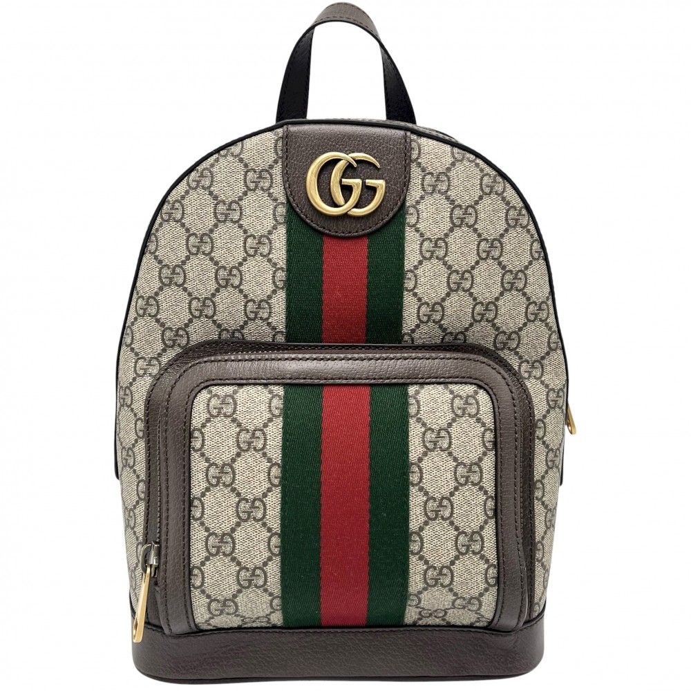 グッチ リュック ユニセックス オフィディア スモールバックパック シェリーライン メンズ レディース 男女兼用 GUCCI 547965 GGスプリームキャンバス レザー ベージュ ブラウン 茶 ゴールド金具 品