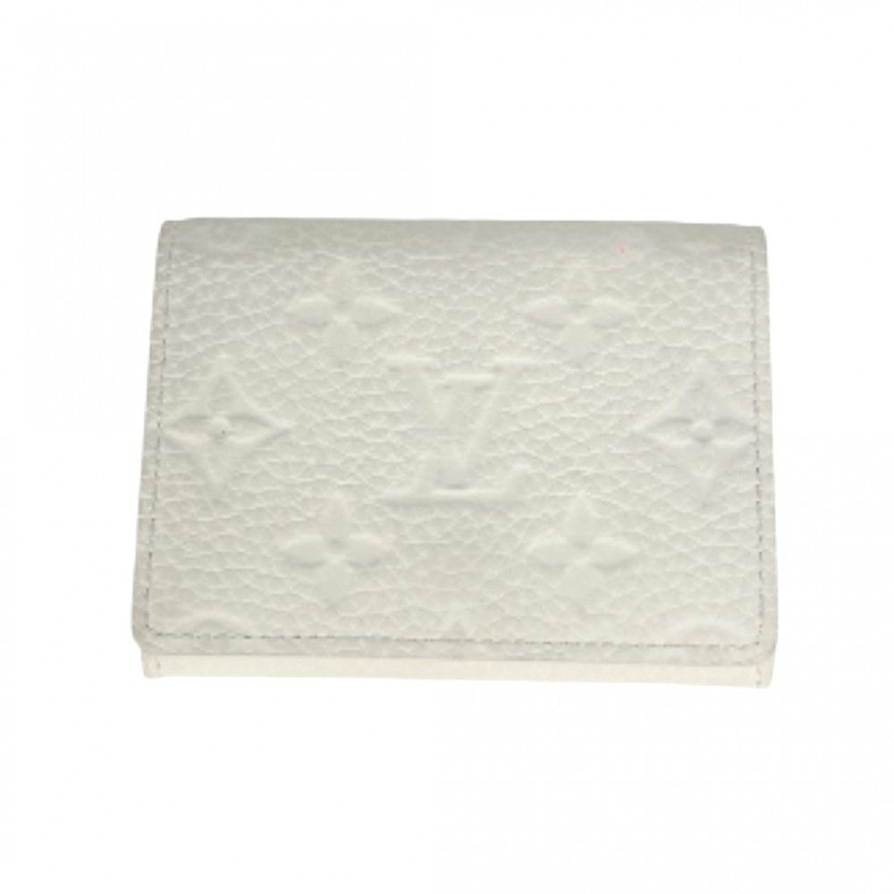 ルイヴィトン カードケース レディース アンヴェロップ カルト ドゥ ヴィジット 名刺入れ 定期入れ パスケース LOUIS VUITTON M83306 モノグラムアンプラント ホワイト 白 シルバー金具 品