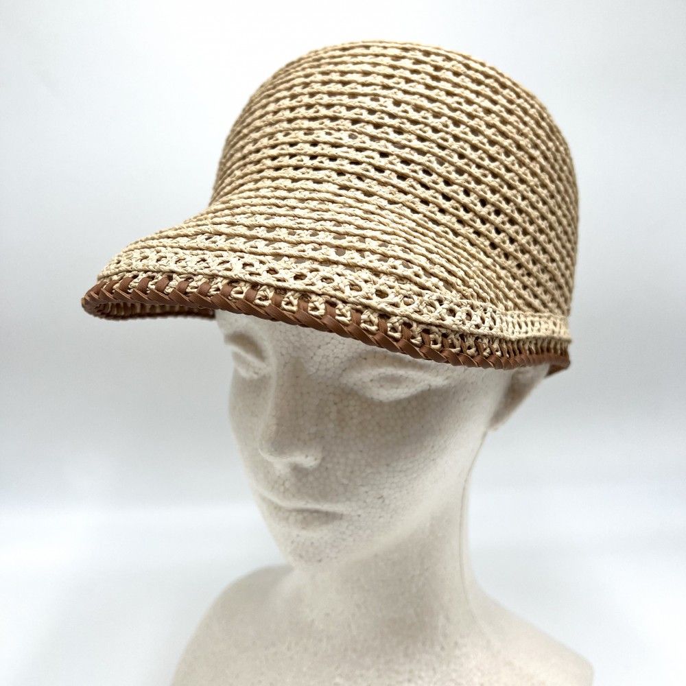 エルメス ハット レディース キャスケット エマ 帽子 ファッションアイテム EMMA HERMES ラフィア ベージュ 夏 品