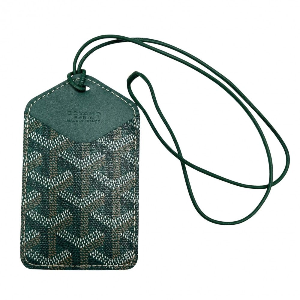 ゴヤール カードケース メンズ ヘリンボーン マルゼルブ パスケース 小物 GOYARD MALESHPMLTY09CL09X コーティングキャンバス レザー グリーン 緑 品