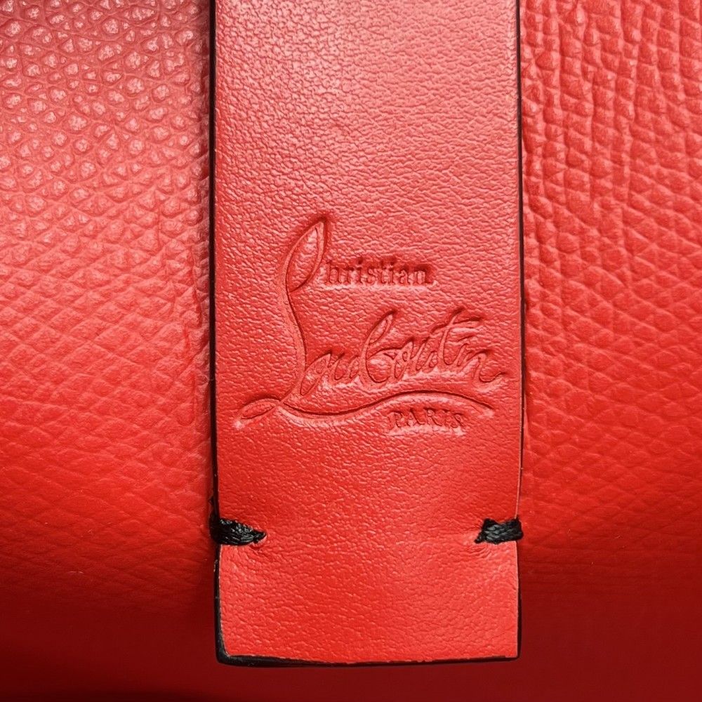  クリスチャンルブタン トートバッグ レディース カバタ ルビインザスカイ ハンドバッグ 肩掛け CABATA スタッズ ポーチ付き Christian Louboutin レザー ブラック 黒 レッド 赤 ガンメタル金具 品 トートバッグ バッグ