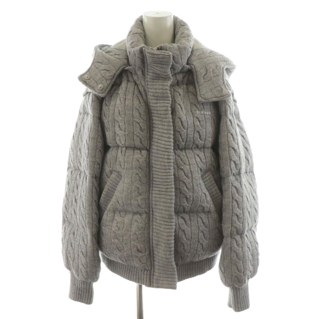 ザトゥー THE TOE SHARD KNIT DOWN ダウンジャケット フード ケーブル