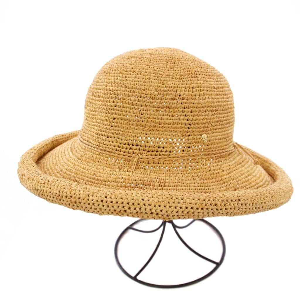 ヘレンカミンスキー HELEN KAMINSKI ラフィアハット ストローハット 帽子 編み込み ワン リボン ベージュ BB