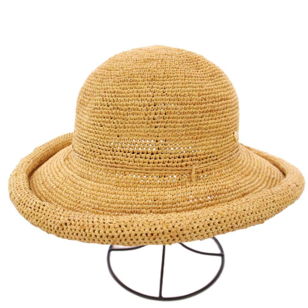ヘレンカミンスキー HELEN KAMINSKI ラフィアハット ストローハット 帽子 編み込み ワン リボン ベージュ BB