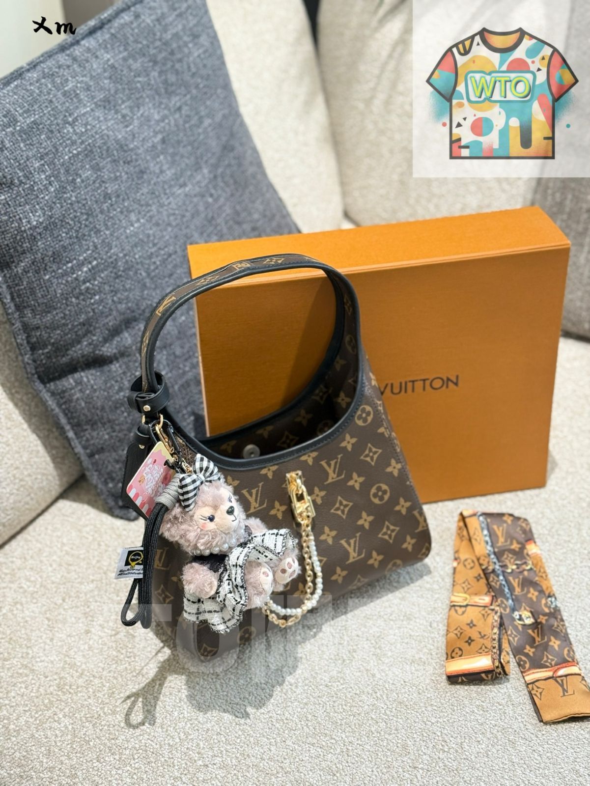 今日 LV The Drop スモール シングルショルダーバッグ M12940 モノグラム-WTO輸入1