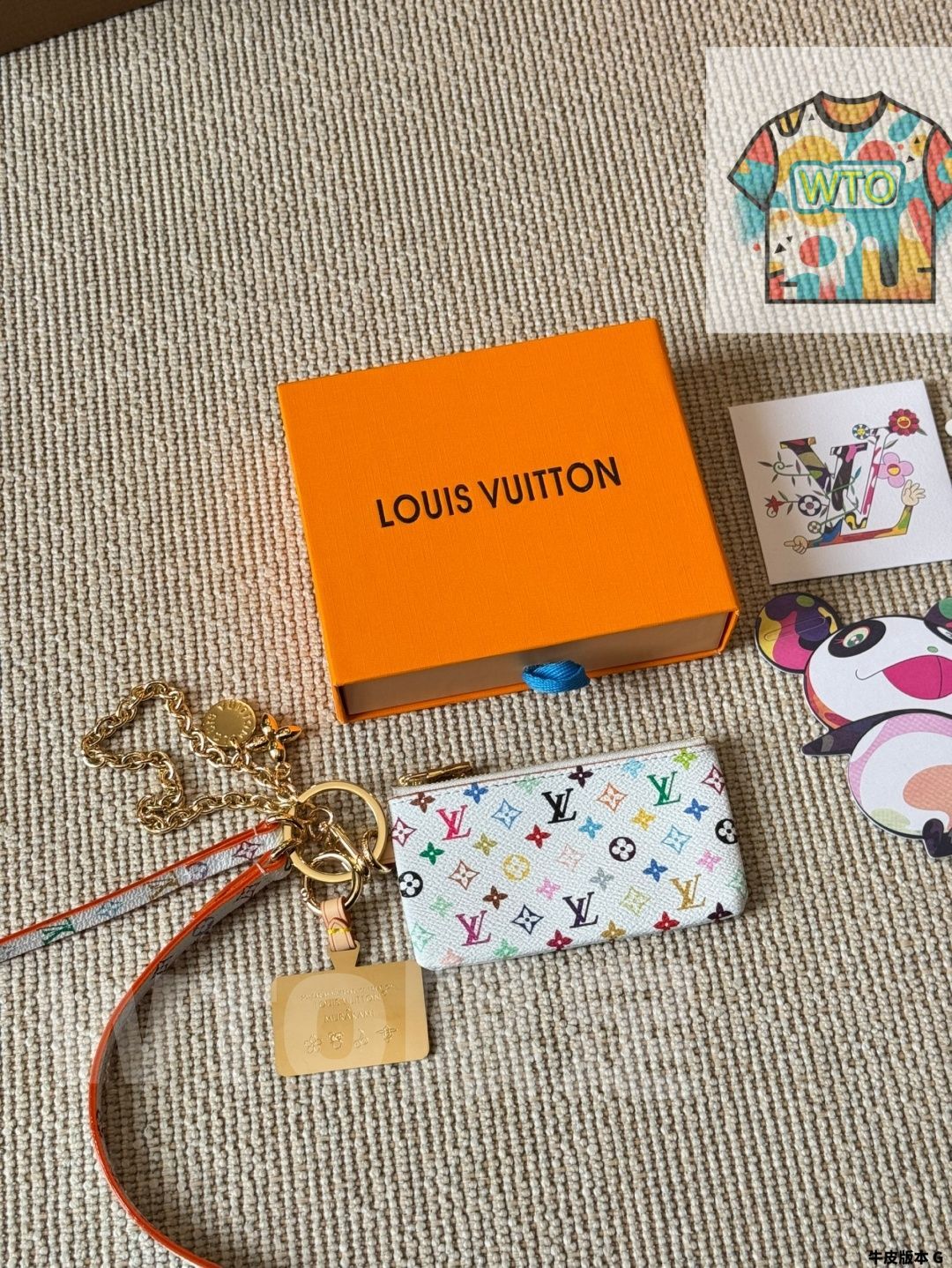 今日 Louis Vuitton x 村上隆 レインボーモノグラム スマホストラップ-WTO輸入2