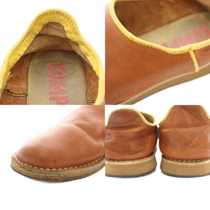  カンペール CAMPER ブラザーズ brothers レザーシューズ スリッポン 37 茶 ブラウン 28645 052 YT その他 靴