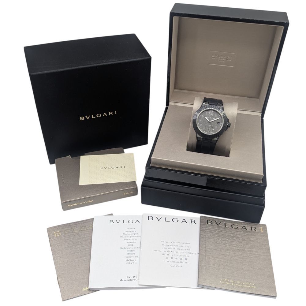 BVLGARI ブルガリ ディアゴノ マグネシウム セラミック ラバー グレー