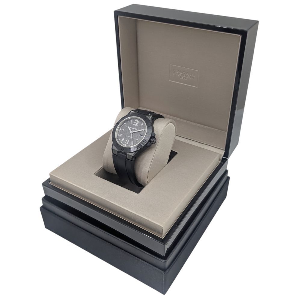 BVLGARI ブルガリ ディアゴノ マグネシウム セラミック ラバー グレー