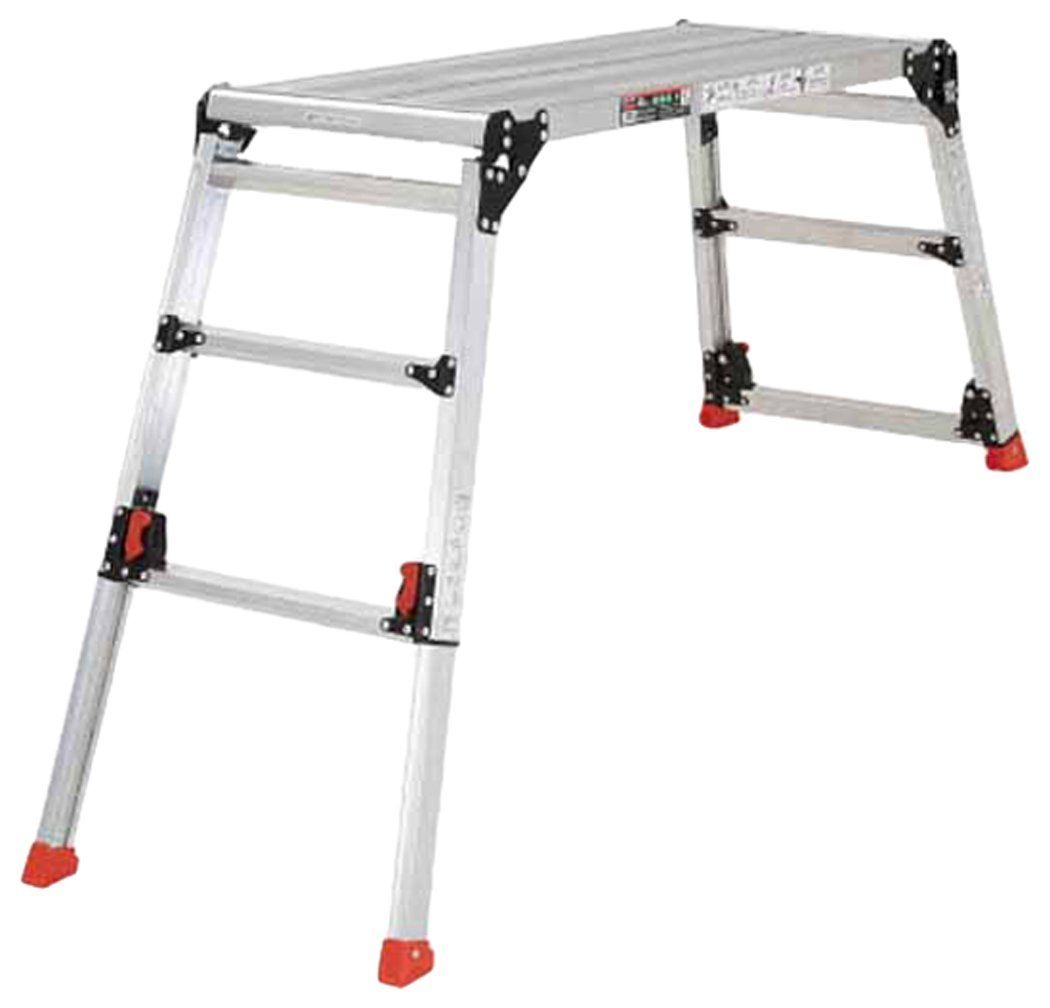 TDWG610 高さ0.60 0.91m シルバー 脚部伸縮タイプ アルミ製 足場台 トラスコ中山 TRUSCO