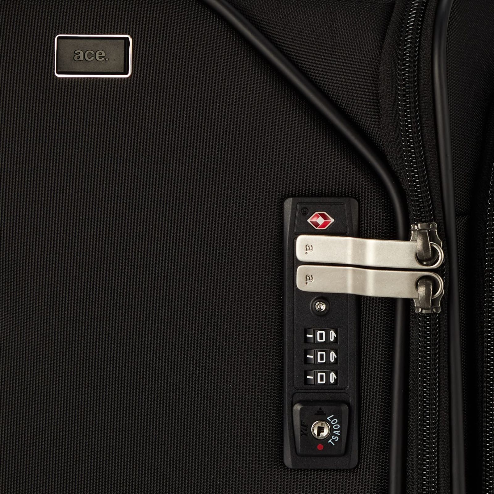 エースジーン スーツケース 機内持込み可 ストッパー搭載 サイレントキャスター 約2 3日向け ビジネストローリー フレックスルーフ2 43 cm ブラック H30×W19×D8cm